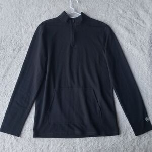 Climatesmart Quarter Zip Sweatshirt Mens M Black Fleece Lined Thermal Sports Top
